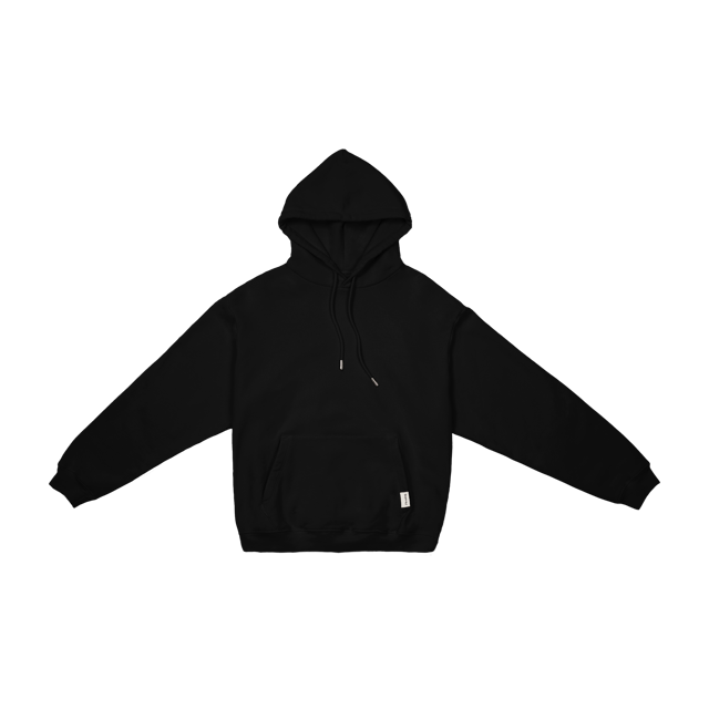 The Heavyweight Drawstring Hoodie in Black