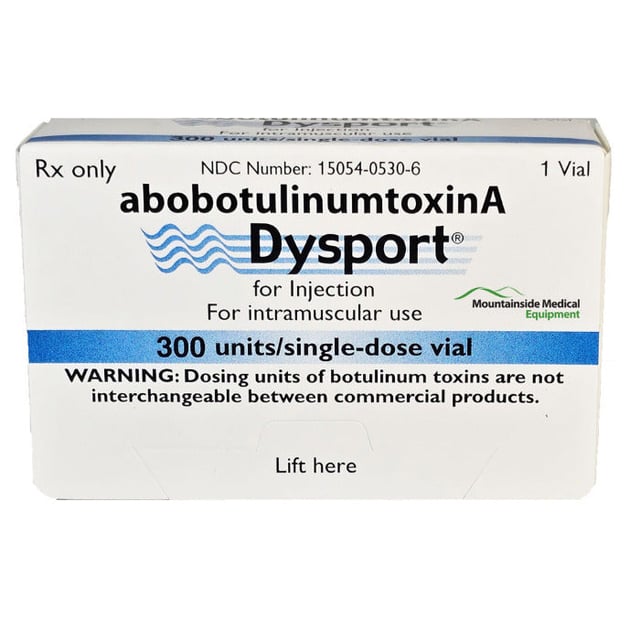 Dysport Injection AbobotulinumtoxinA 300 or 500 Units For Forehead Wrikles & Frown Lines (Rx) **Refrigerated