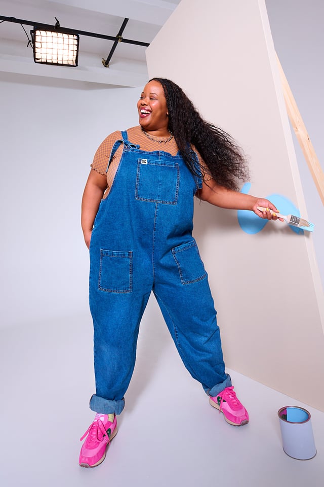 Original - Denim Dungarees in Light Wash Blue