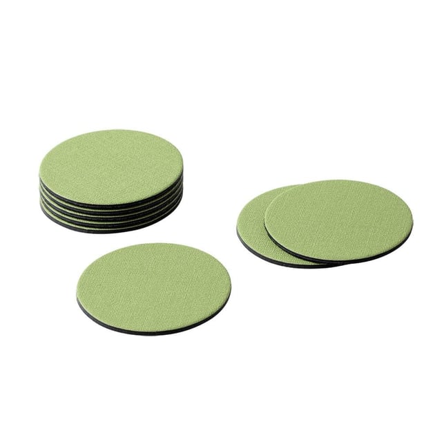 Classic Canvas Felt-Backed Coasters in Moss Green - 8 Per Box
