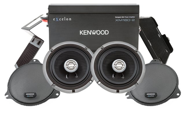 Kenwood eXcelon Front Speaker And Amplifier Package For Harley Touring 2014-2025