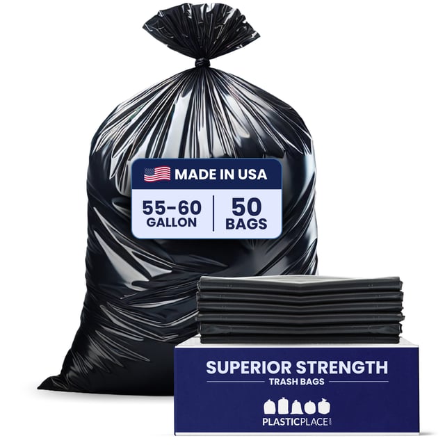 55-60 Gallon Contractor Bags - 3.0 Mil - 50/Case
