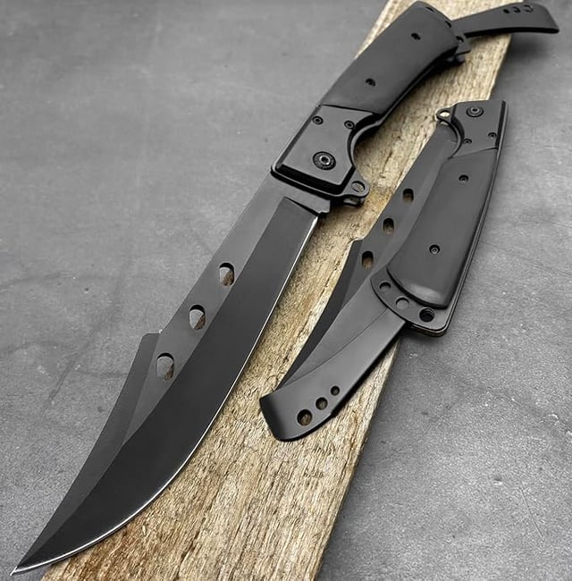 10.5" Large Folding Knife with Rosewood Handle