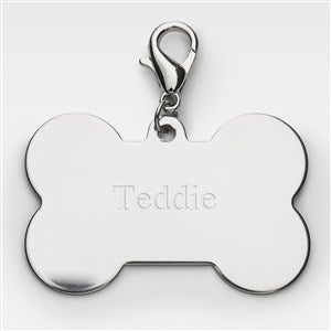 Engraved Silver Bone Charm