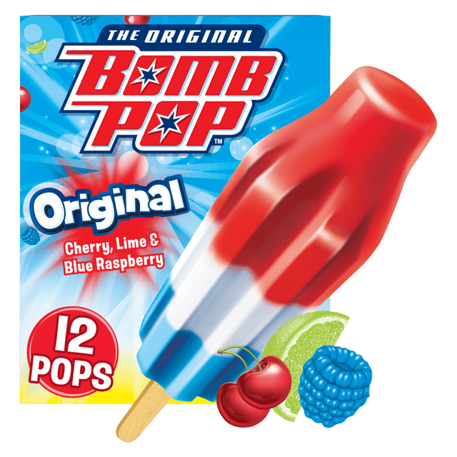 Bomb Pop Original Ice Pop, 12 Pack