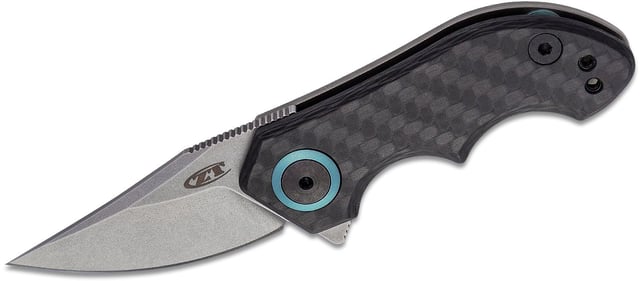 Zero Tolerance 0022 Tim Galyean Flipper Knife 1.8 inch CPM-20CV Stonewashed Blade, Carbon Fiber and Titanium Handles