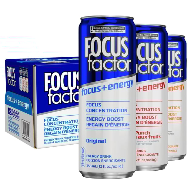 Focus + Energy Drink - Variety Pack - 18 Cans