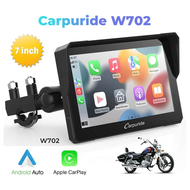 Carpuride W702 Wireless Portable Dual Bluetooth Waterproof IP67 Motorcycle Stereo