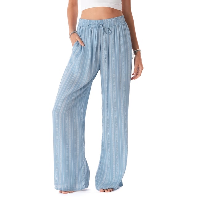 Denim Blue Tribal Drawstring Pants
