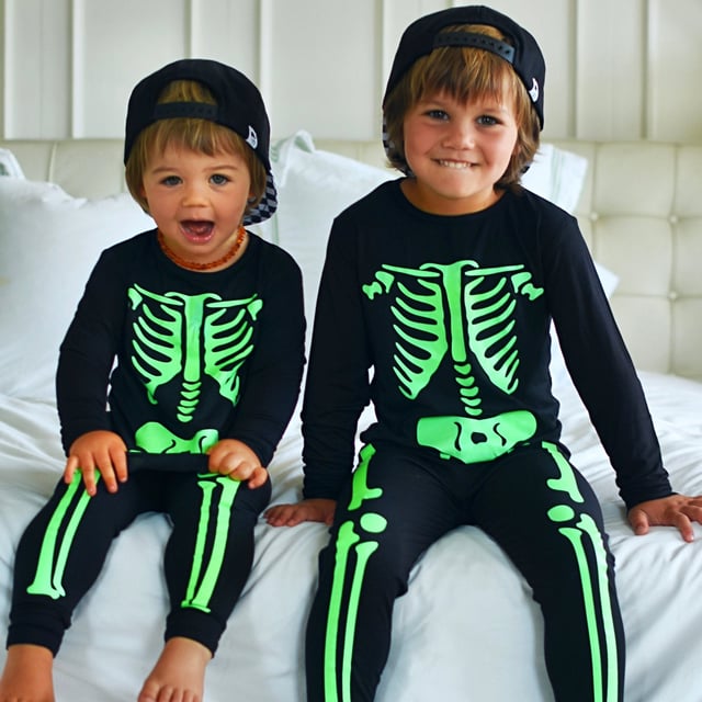 Glow in the Dark Skeleton Bamboo Long Sleeve Pajamas