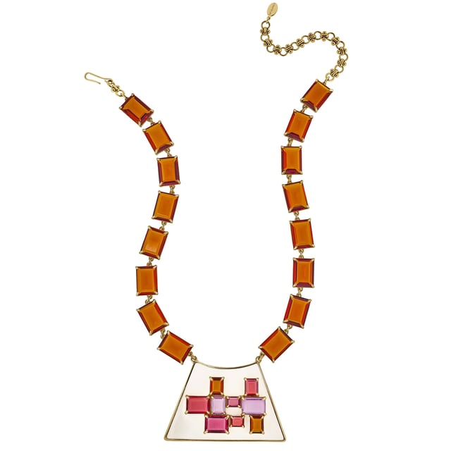 HEIDI DAUS®"Painted Desert" Crystal & Enamel Deco Necklace