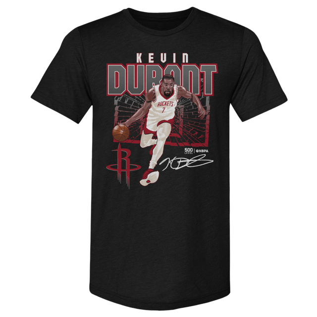Men's Houston Rockets 500 Level Kevin Durant Shattered T-Shirt