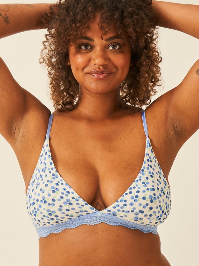 Emily English X S&S Triangle Lace Bra  - Blueberry
