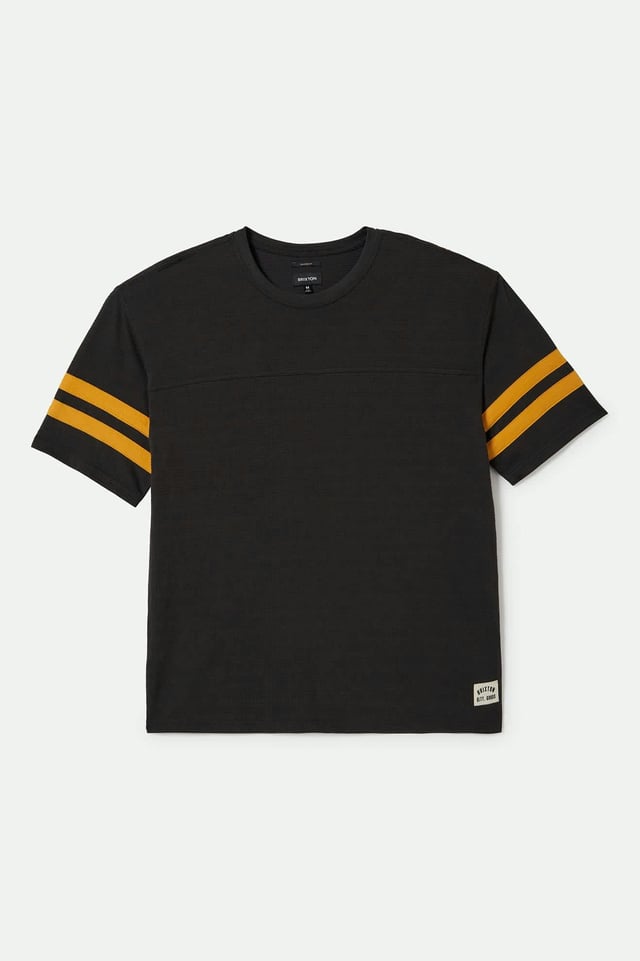 Vintage Football Mesh Jersey T-Shirt - Washed Black/Ray Flower