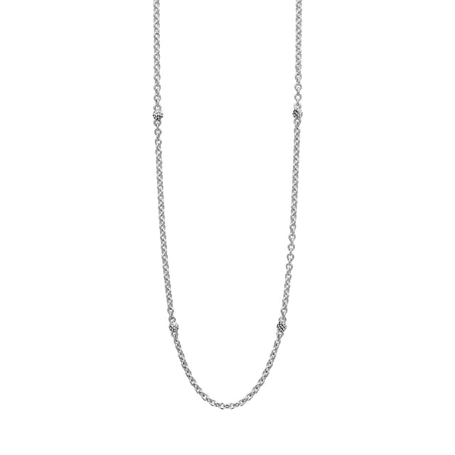 Signature Caviar Beaded Station Necklace