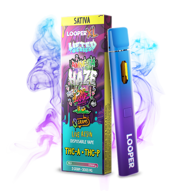 Lifted Series 3G Disposable: Amnesia Haze Looper: Award Winning Cannabinoids