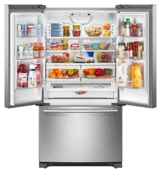 Maytag® 36 Inch Wide French Door Bottom Mount Refrigerator with Max Cool Setting - 25 Cu. Ft.