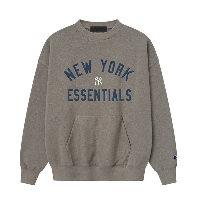 Men's New York Yankees Fear of God x MLB Warm Heather Gray Sport Fit Sweatshirt
