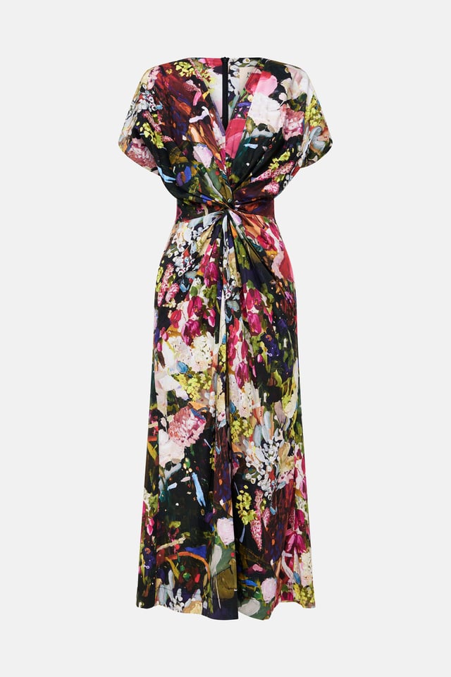Radiant Floral Twist Dress