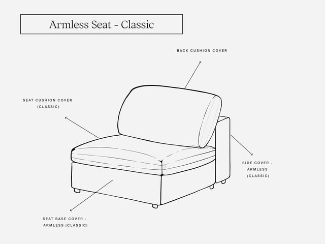 Cover Set - Armless Seat (Storage)
