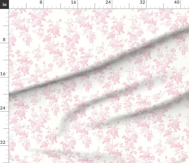 Fabric in Eloise floral - powder pink
