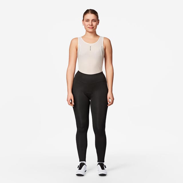 Women's Bibless Bike Touring Tights 100 - Black