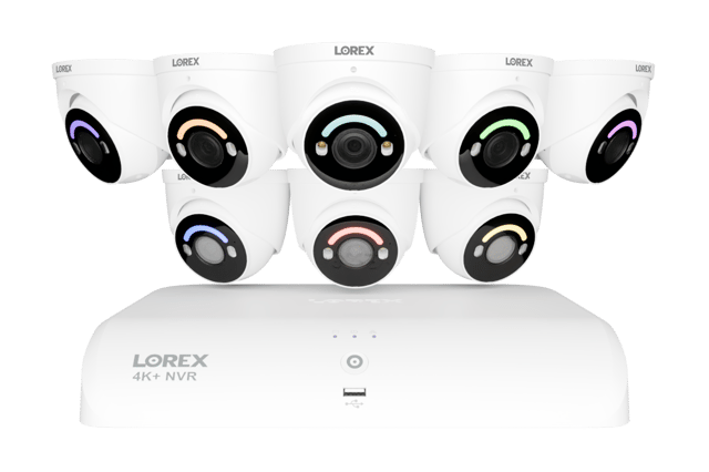 4K+ (12MP) IP Security Cameras with 16-Channel (8 Wired, 8 Wi-Fi) Fusion Recorder