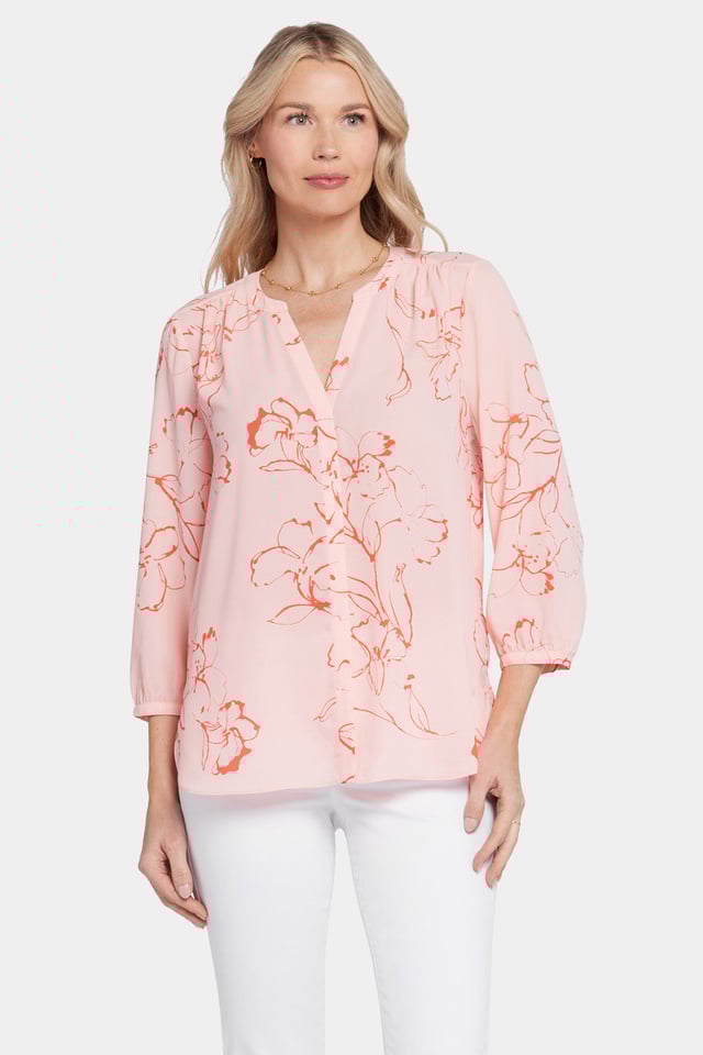 Pintuck Blouse - Cascade Petals