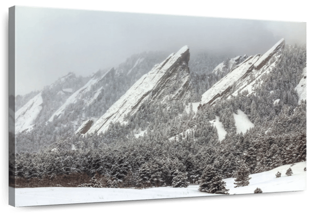 Snow On The Flatirons Wall Art