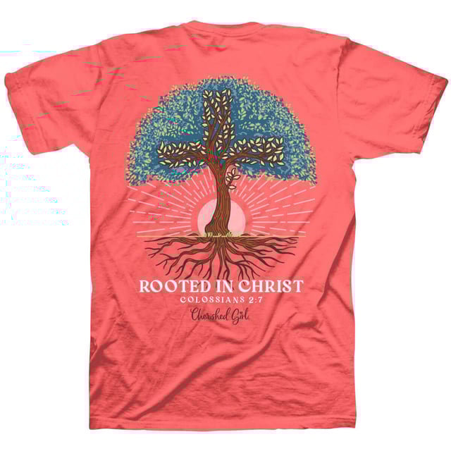 Cherished Girl Womens T-Shirt Rooted In Christ