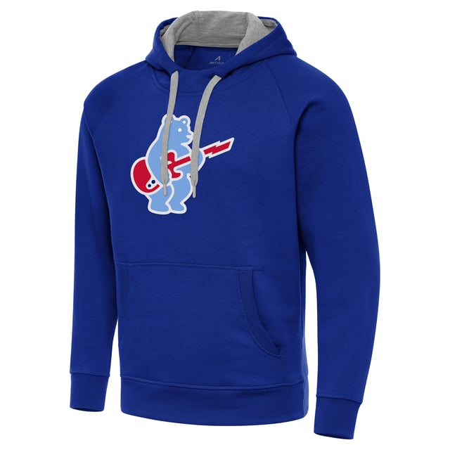Chicago Cubs Blues Bear Royal Victory Hoodie by Antigua