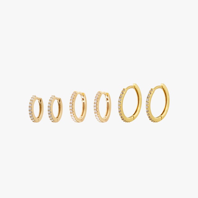 Pavé Hoop Set