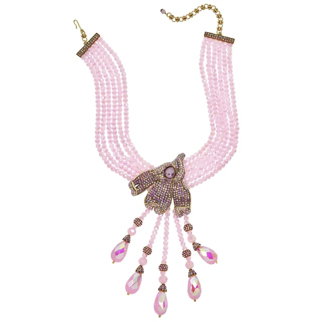 Heidi Daus®"Captivating Calla Lily" Beaded Crystal Floral Necklace