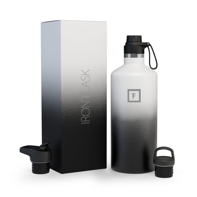 64 Oz Narrow Mouth Water Bottle with Spout Lid