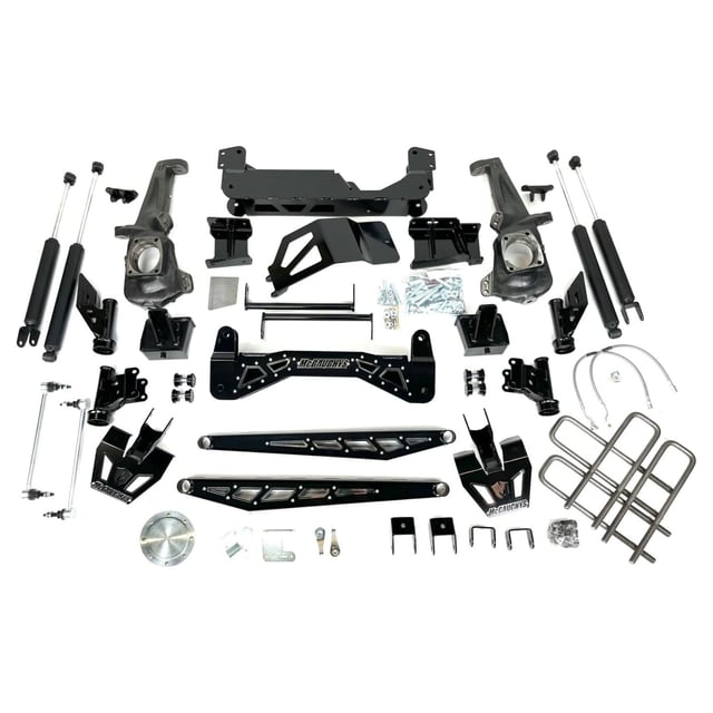 McGaughys 7" Premium Black Stainless Steel Lift Kit, 2020-2024 L5P