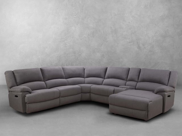 Fletcher Stain-Resistant Fabric Reclining 6 pc Sectional