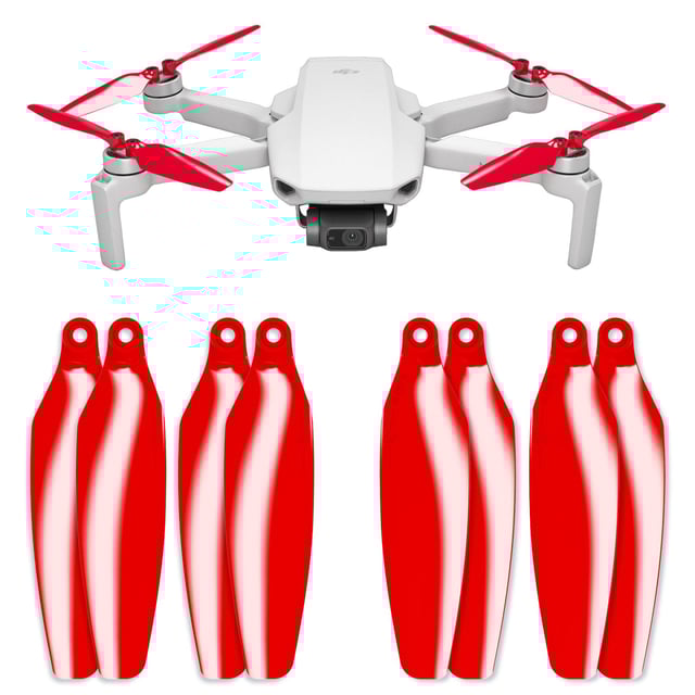 DJI Mini 2 / SE STEALTH Upgrade Propellers - x4 Red