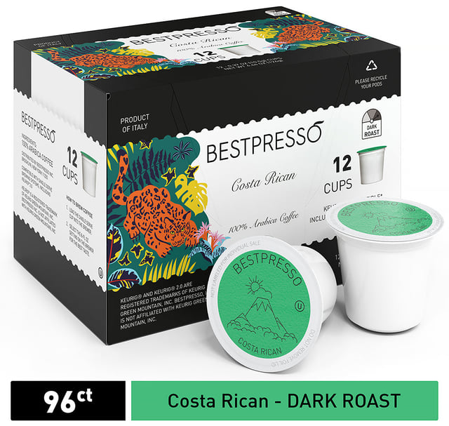 Costa Rican - Dark Roast - 96 Count  (Compatible with 2.0 Keurig Brewers)