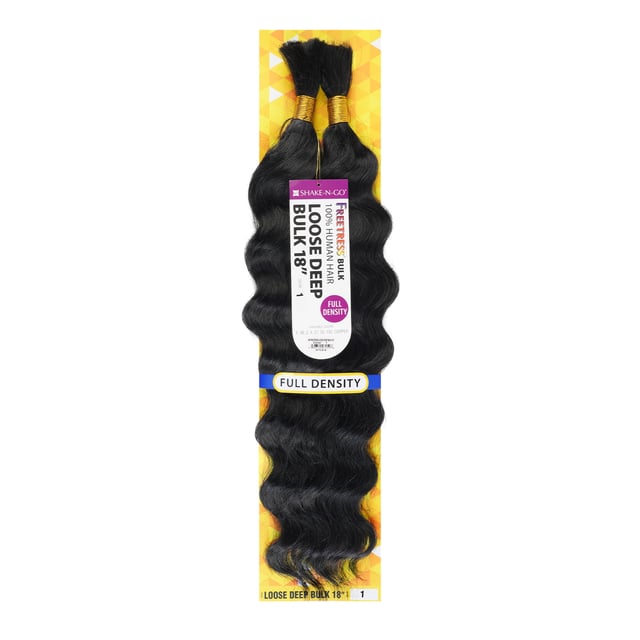 FreeTress Human Hair Braids Loose Deep Bulk 18"
