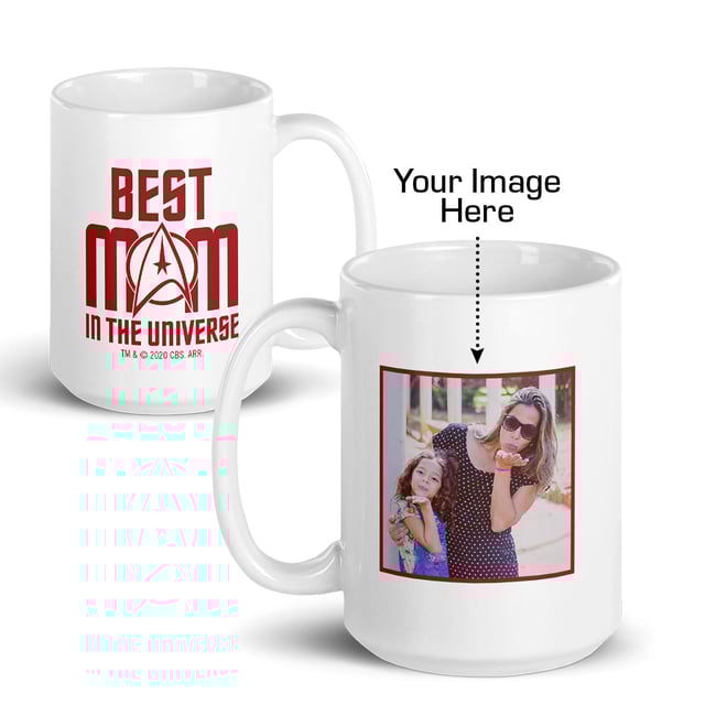 Star Trek: The Original Series Best Mom in the Universe Personalized Photo White Mug
