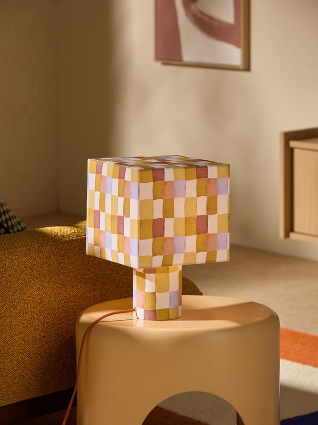 Tiana Table Lamp in Multi Check