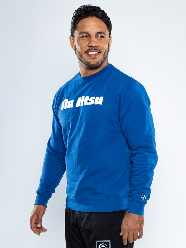 Jiu Jitsu Player Crewneck Blue