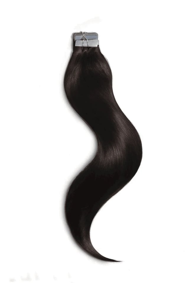 Darkest Brown (#2) Tape In Hair Extensions