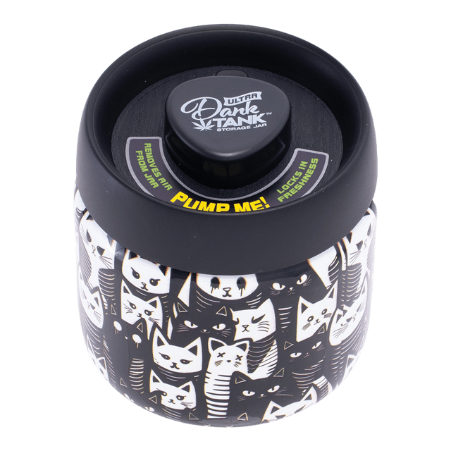 Dank Tank Vacuum Glass Jar | Black & White Cats