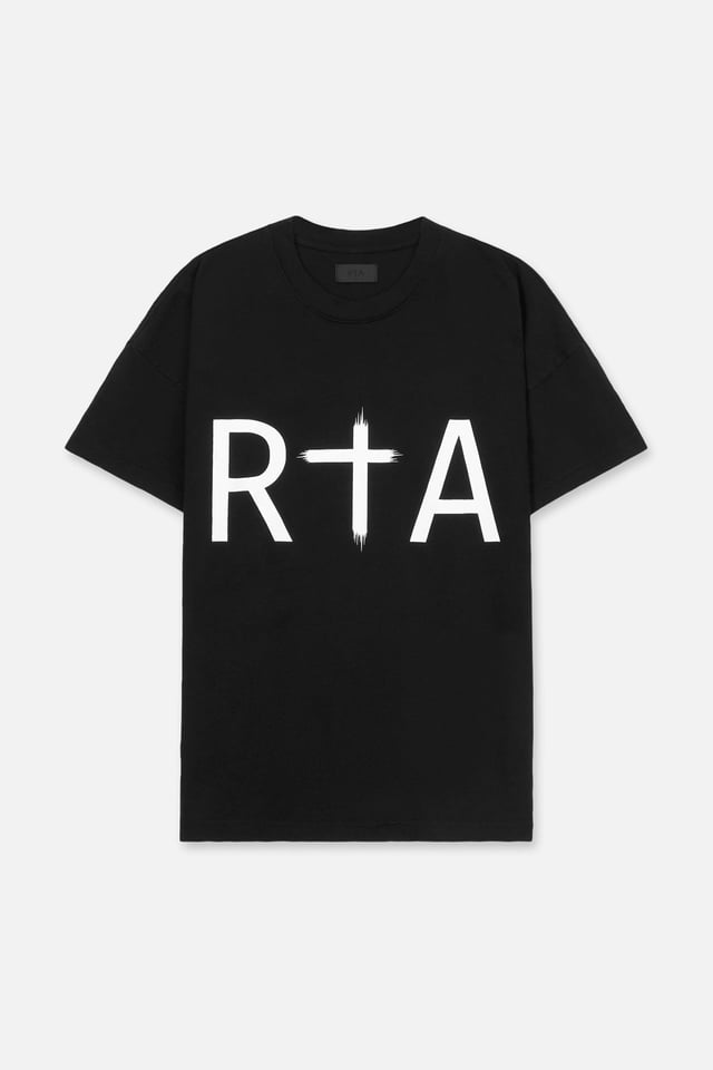 LIAM TEE | BLACK FRONT LOGO