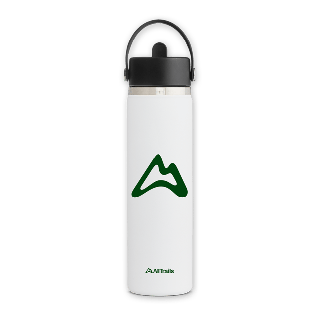 AllTrails × Hydro Flask 24 oz. Bottle with Flex Straw Cap - White
