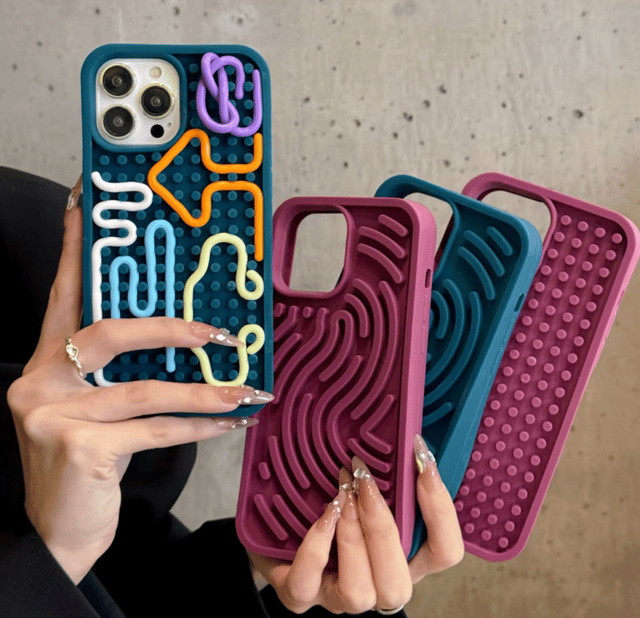 Noodle Phone Case Relieves Stress Multiple Colors For iPhone