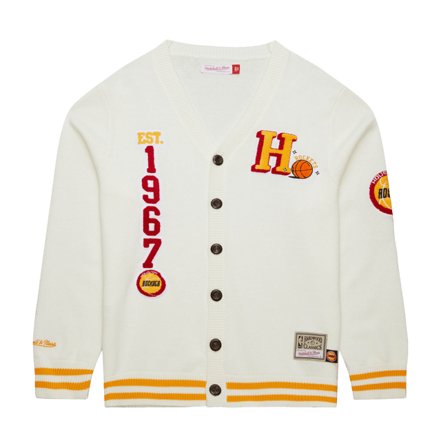 Men's Houston Rockets Mitchell & Ness HWC Sswagger Cardigan Sweatshirt