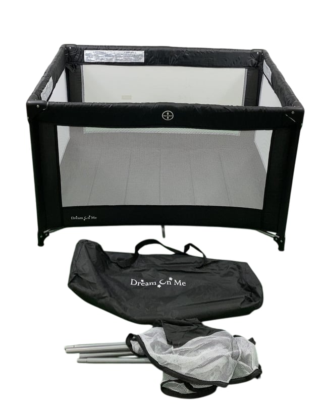 Dream On Me Zazzy Portable Playard with Bassinet, Black