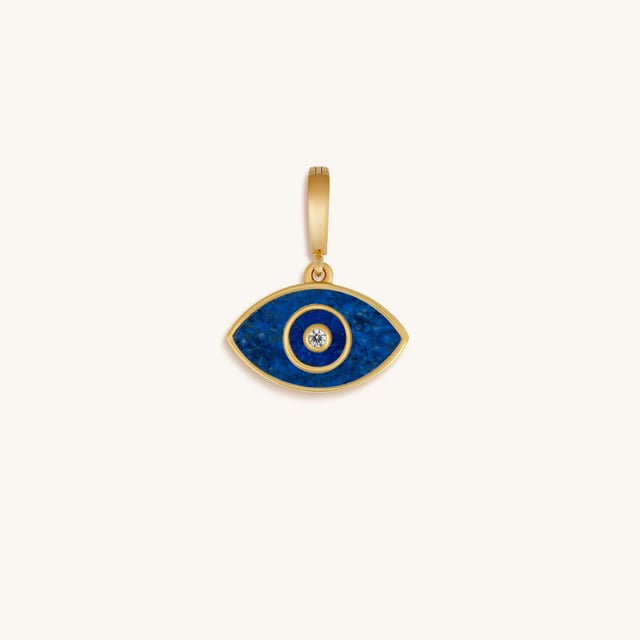 Enlightened Soul Lapis Lazuli Evil Eye Engravable Charm